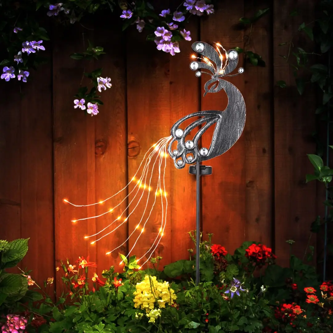 Globo Solar Tuinlamp Pauw Design - Zwart - 2 Stuks