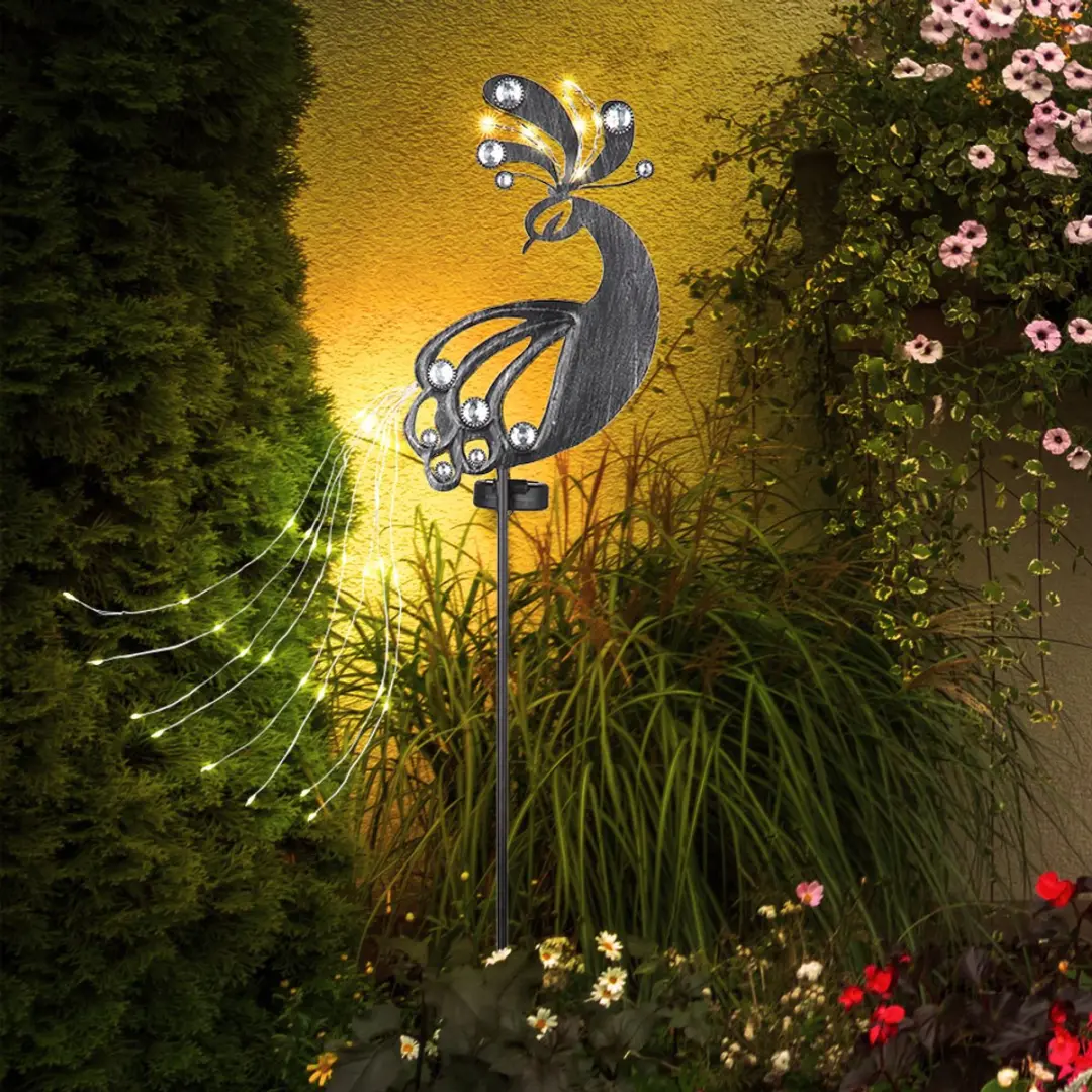 Globo Solar Tuinlamp Pauw Design - Zwart - 2 Stuks