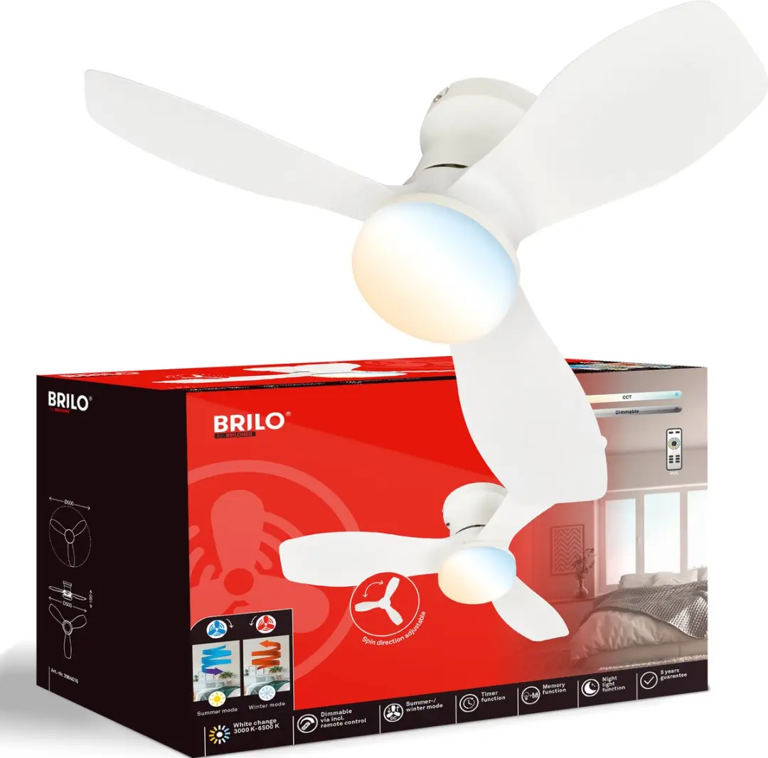 Briloner Lufito Plafondventilator LED 60cm