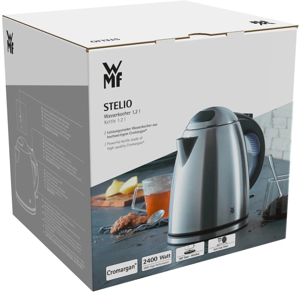 WMF Stelio Waterkoker 1,2L 2400W - Zwart