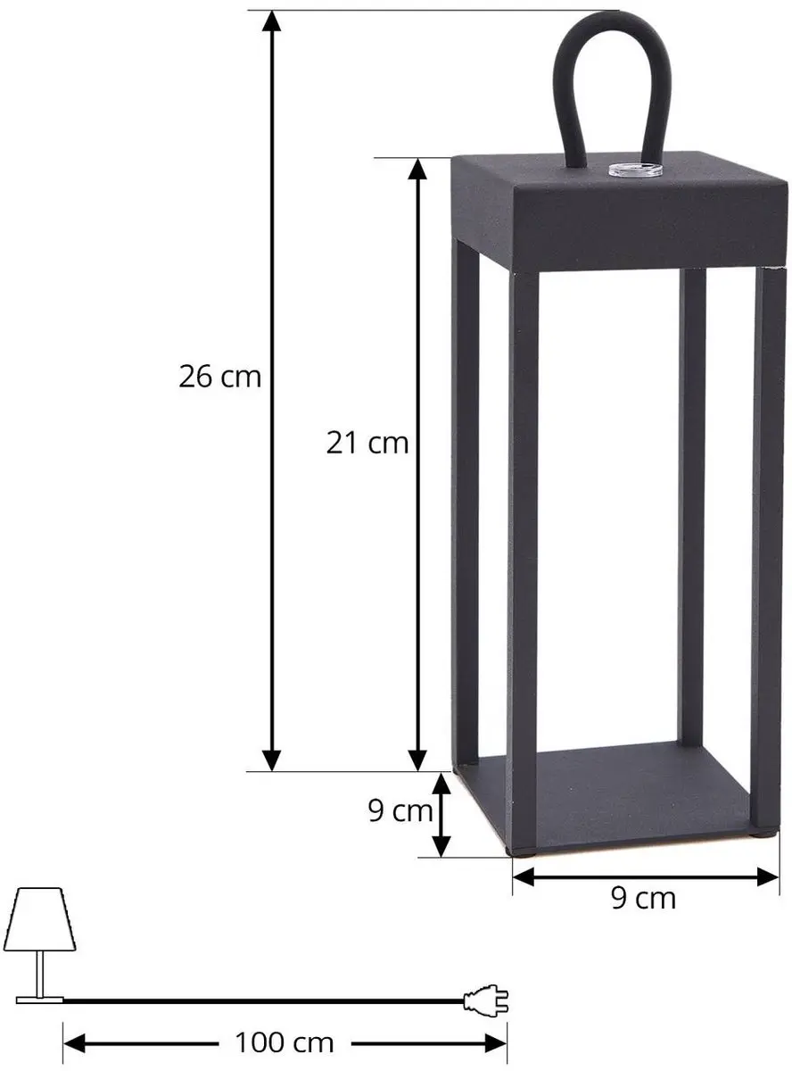 Lindby LED Tafellamp 3W - Zwart/Wit