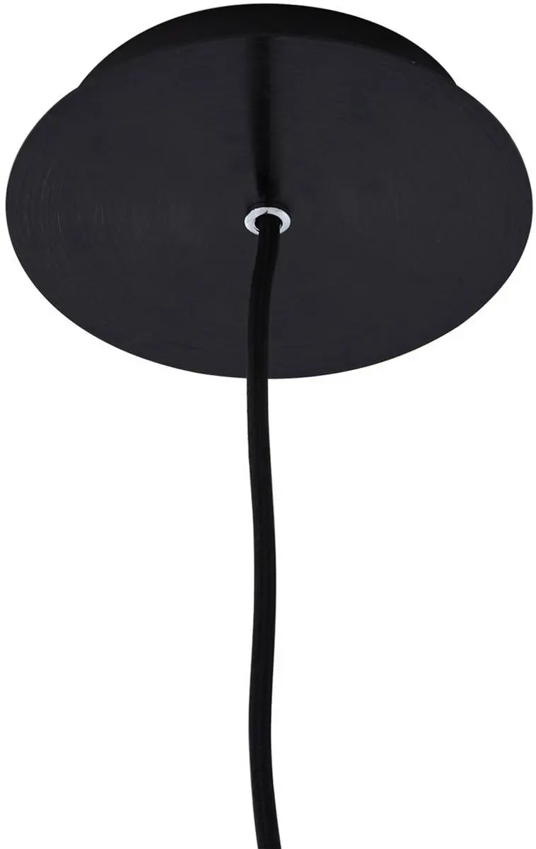 Lucande Hanglamp Glas Metaal 1 Licht E27 - 15W - Zwart