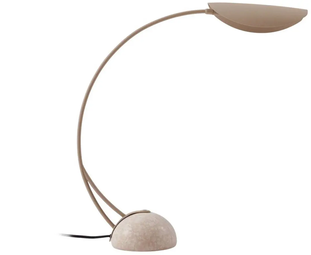 Lucande Bureaulamp IJzer Marmer 8W G9 - Beige Natuursteen