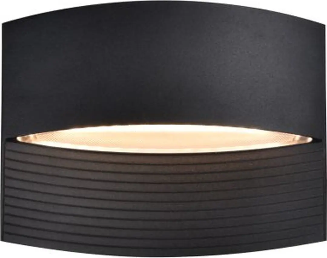 Lutec Lotus LED Wandlamp Mat Zwart