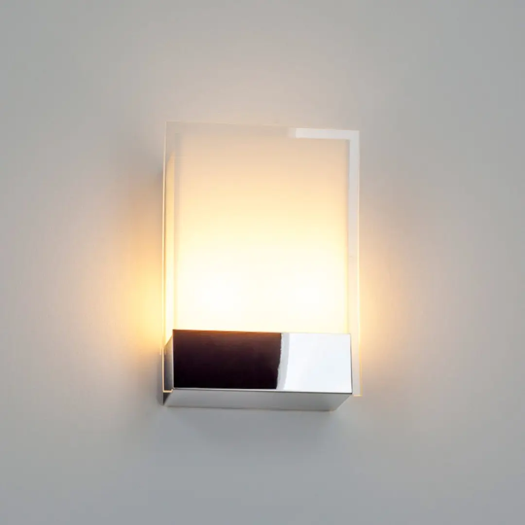 Lindby Wandlamp 2 Lichtpunten Glas Metaal - 26,5 cm - Wit Gesatineerd Chroom - afbeelding 6 van 6