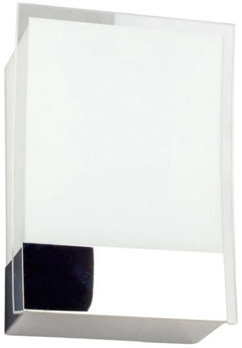 Lindby Wandlamp 2 Lichtpunten Glas Metaal - 26,5 cm - Wit Gesatineerd Chroom