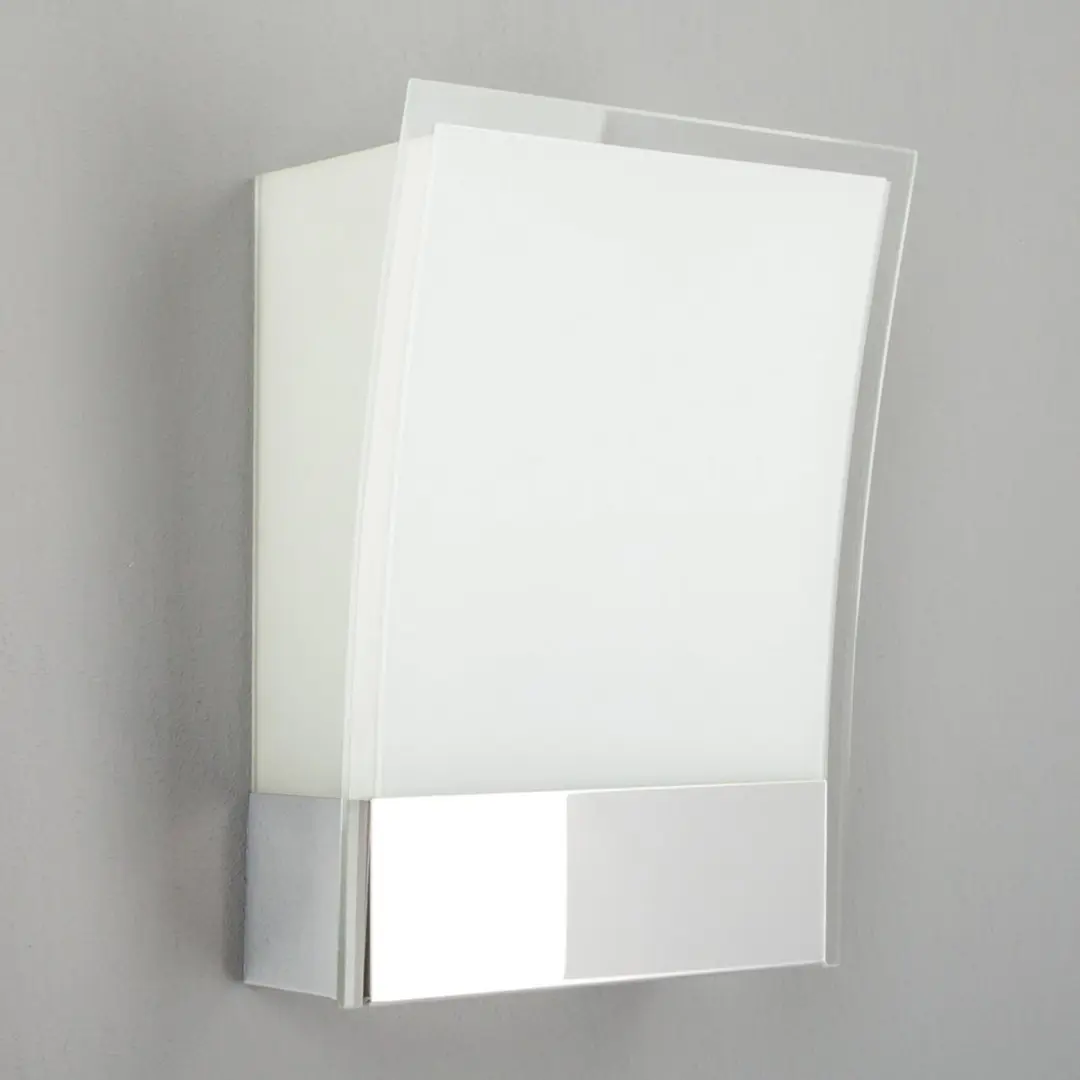 Lindby Wandlamp 2 Lichtpunten Glas Metaal - 26,5 cm - Wit Gesatineerd Chroom