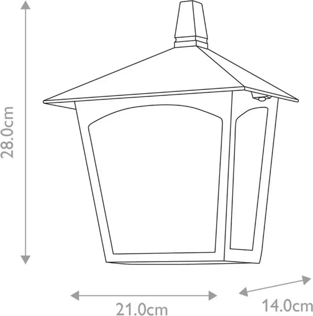 Elstead Lighting York LED Buitenlamp E27 60W - Dimbaar - Zwart
