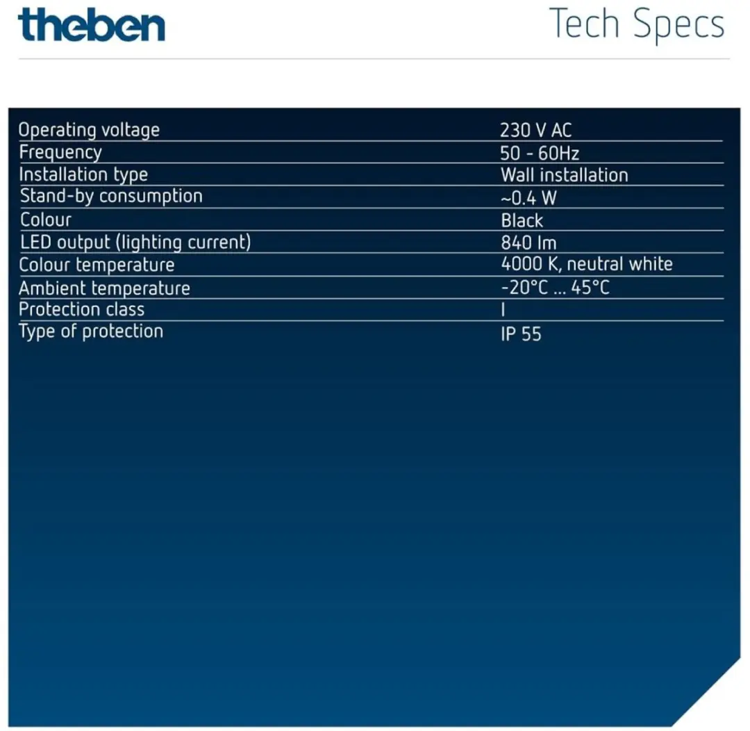 THEBEN theLeda S10L Buitenlamp 10W - 840 Lumen - Antraciet