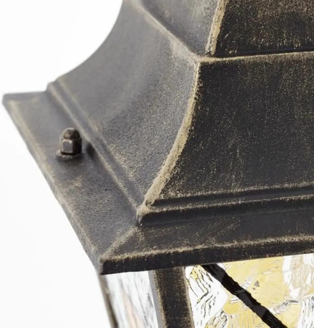 Brilliant Janel Straatlantaarn E27 60W - Buiten - Zwart/Goud - afbeelding 6 van 6