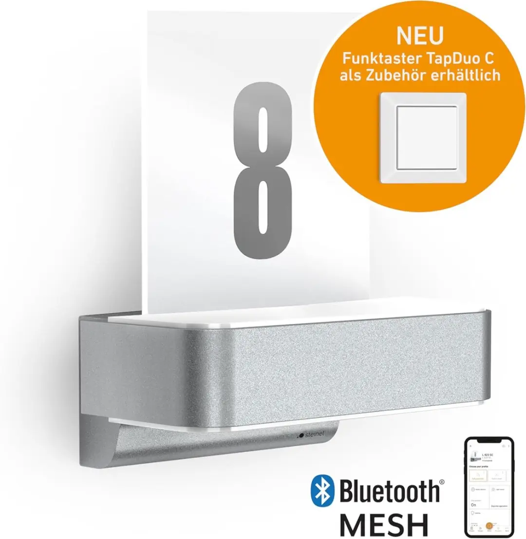 Steinel L 820 SC Connect LED Huisnummerlamp - 9,8W 3000K Zilver