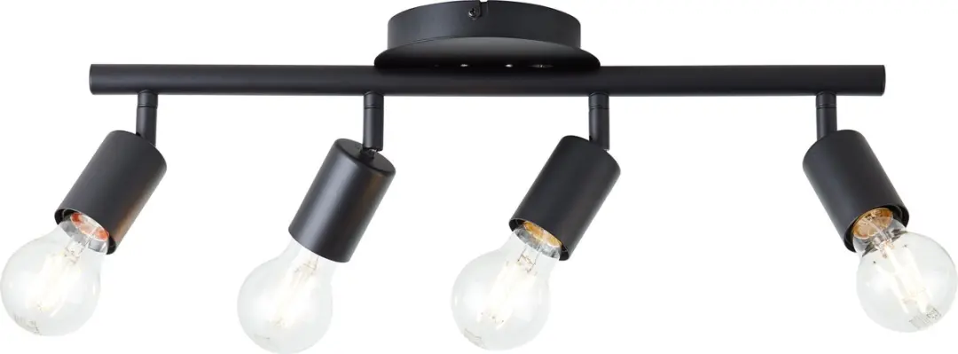 Brilliant Tiffany Spotlight Buis 4x A60 28W - Zwart Mat