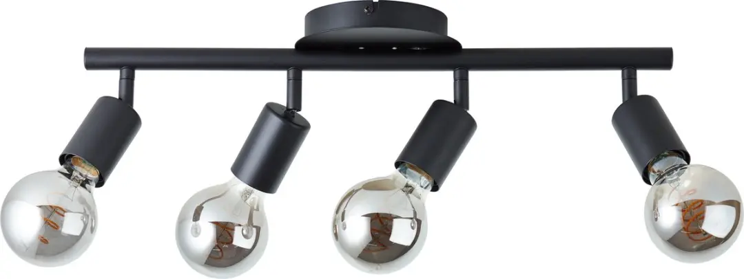 Brilliant Tiffany Spotlight Buis 4x A60 28W - Zwart Mat