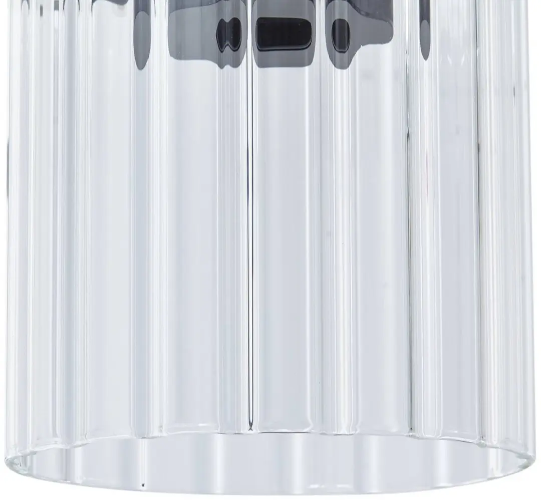 Lucande Hanglamp 3-Lichts Glas Metaal - 18cm Ø - Zwart