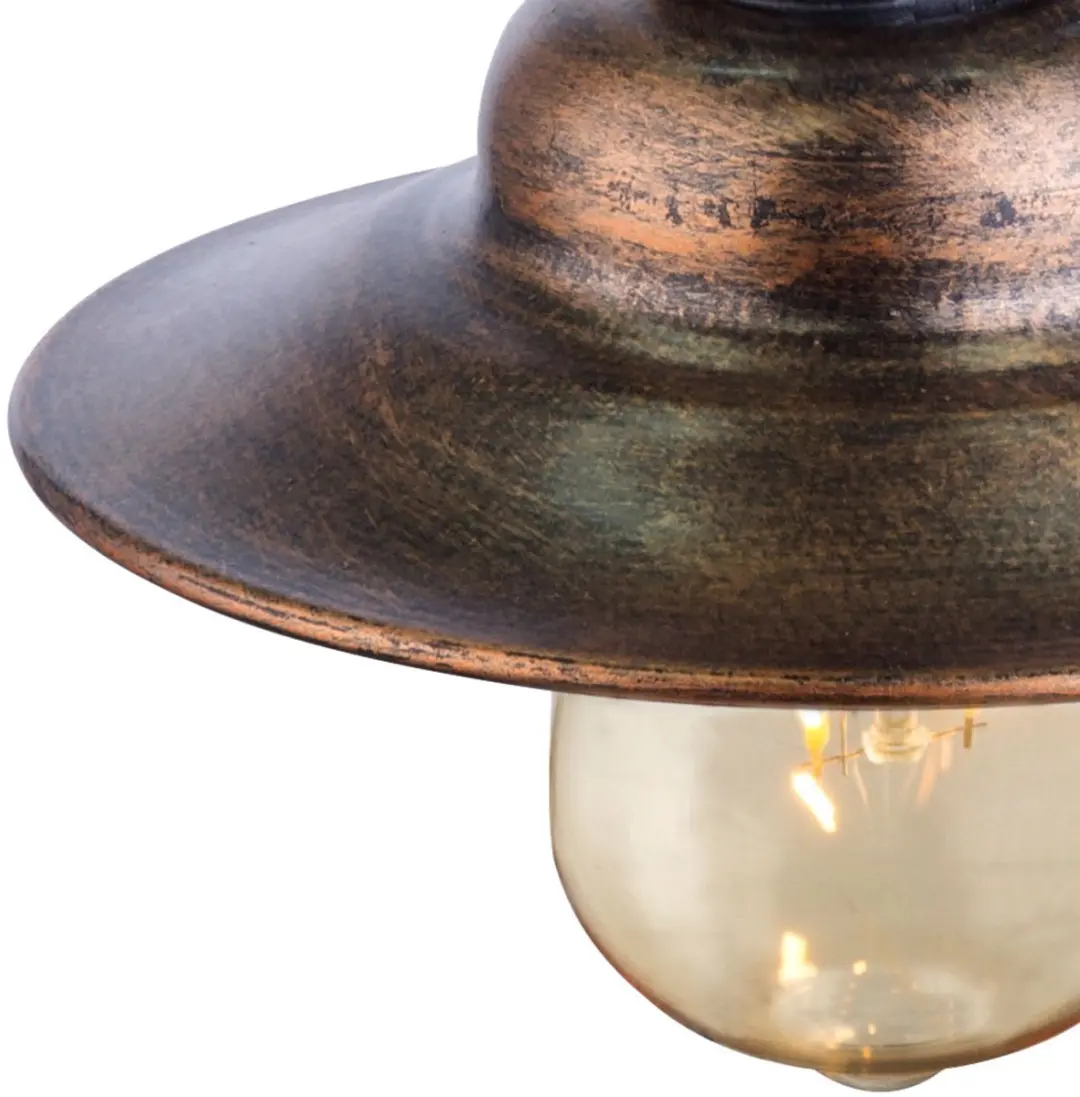 Globo LED Solarlamp Hanglamp Industriële Buitenlamp - 2 Stuks - Brons - 3500K