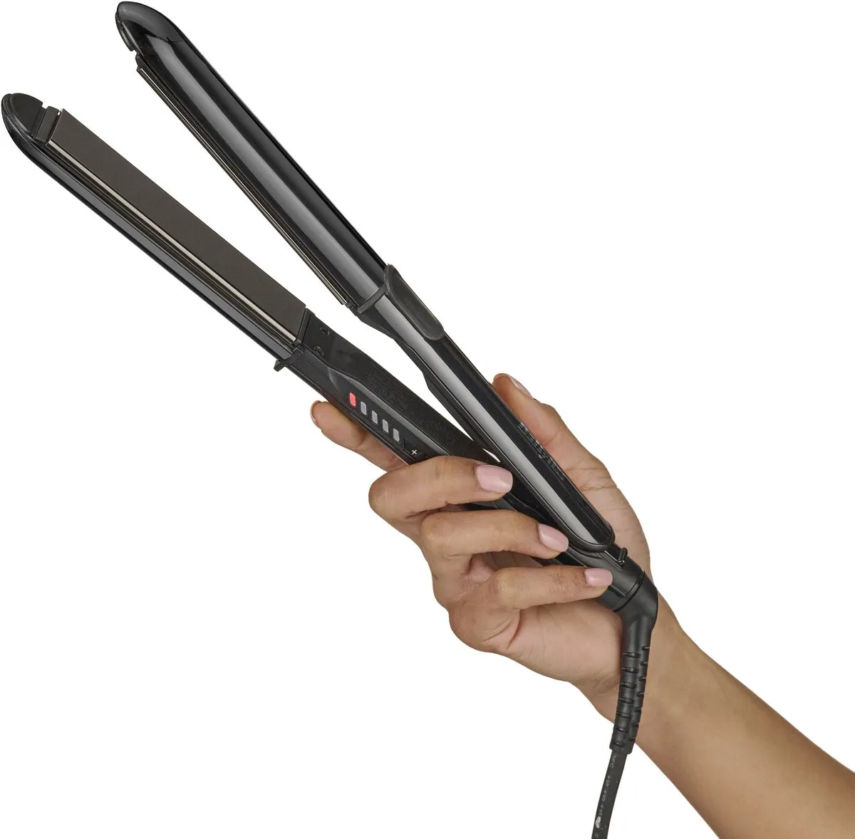 Babyliss Straight & Curl ST486E Stijltang - 28mm Titanium Platen - 5 Temperaturen 150-230°C - Zwart