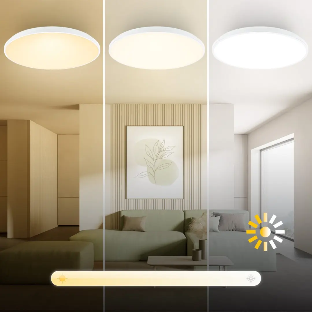 Briloner Competo LED Plafondlamp 48W - Ø48cm - Wit