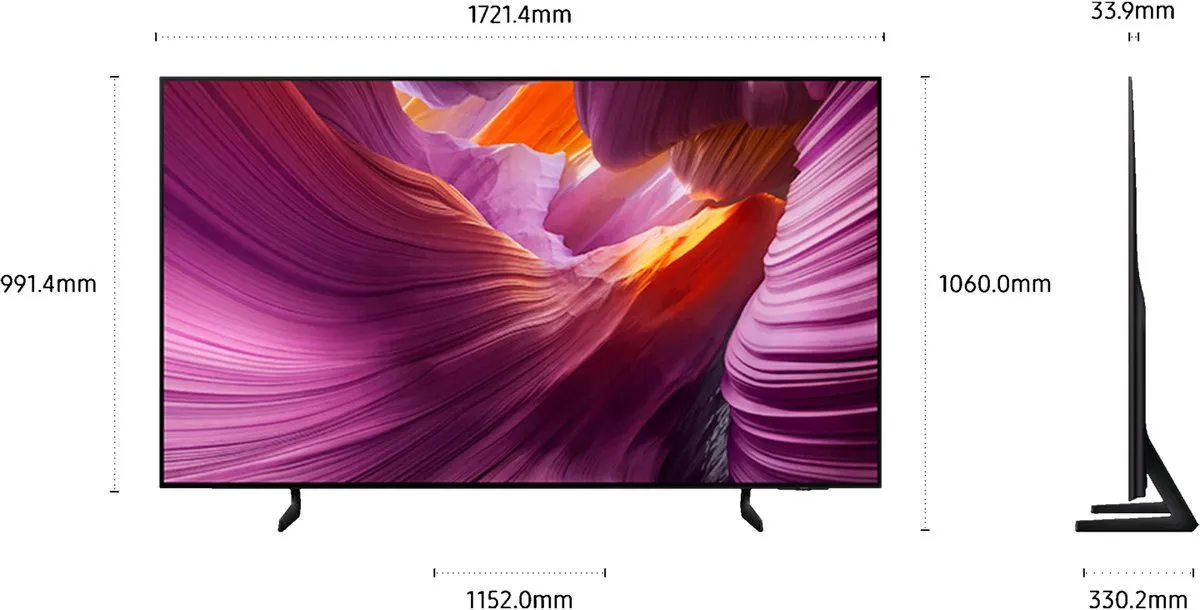 Samsung TQ77S85F 77" OLED Smart TV - 4K Ultra HD - Zwart