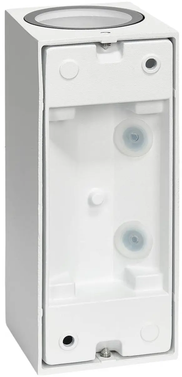 PRIOS Wandlamp Buiten 2-Lichts Aluminium Glas H16cm GU10 Wit