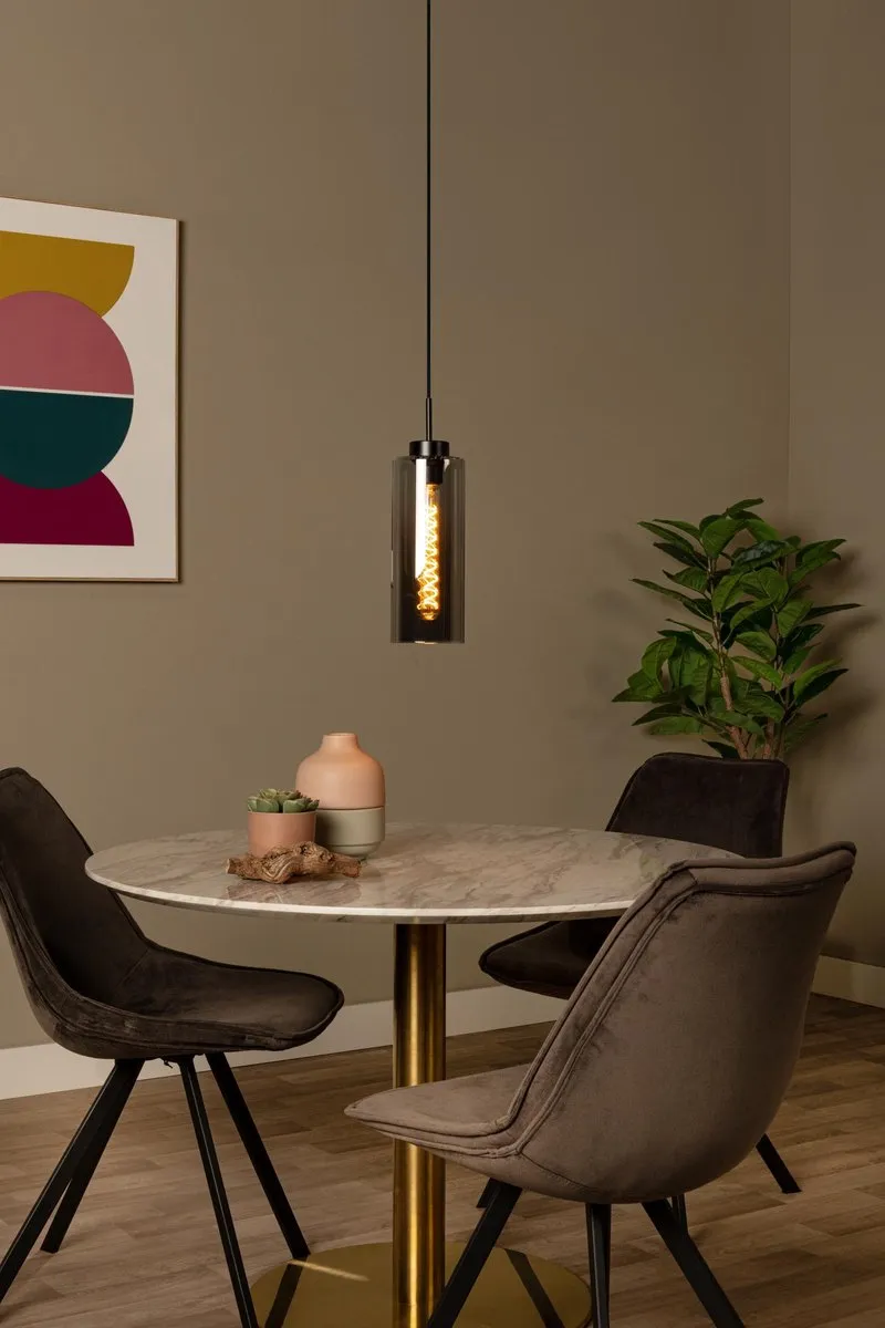 Lucide Bruno Hanglamp E27 - 4x Fumé Ø12cm