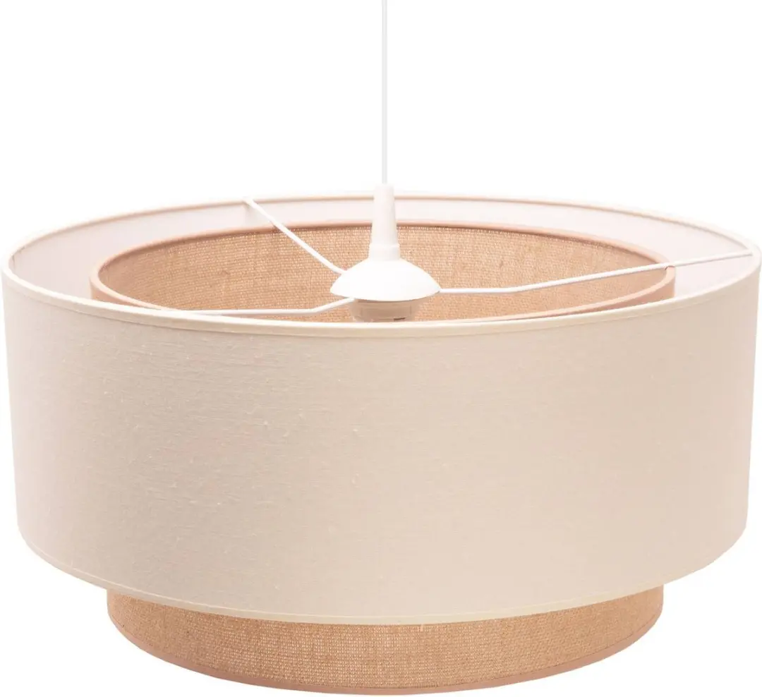 Euluna Hanglamp Jute 1 Licht E27 - 15W - Ecru - afbeelding 6 van 6