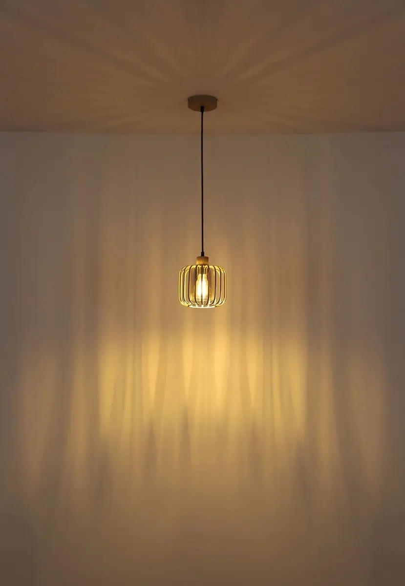Globo Alfred Hanglamp - Ø18cm - E27 - Beige Metaal