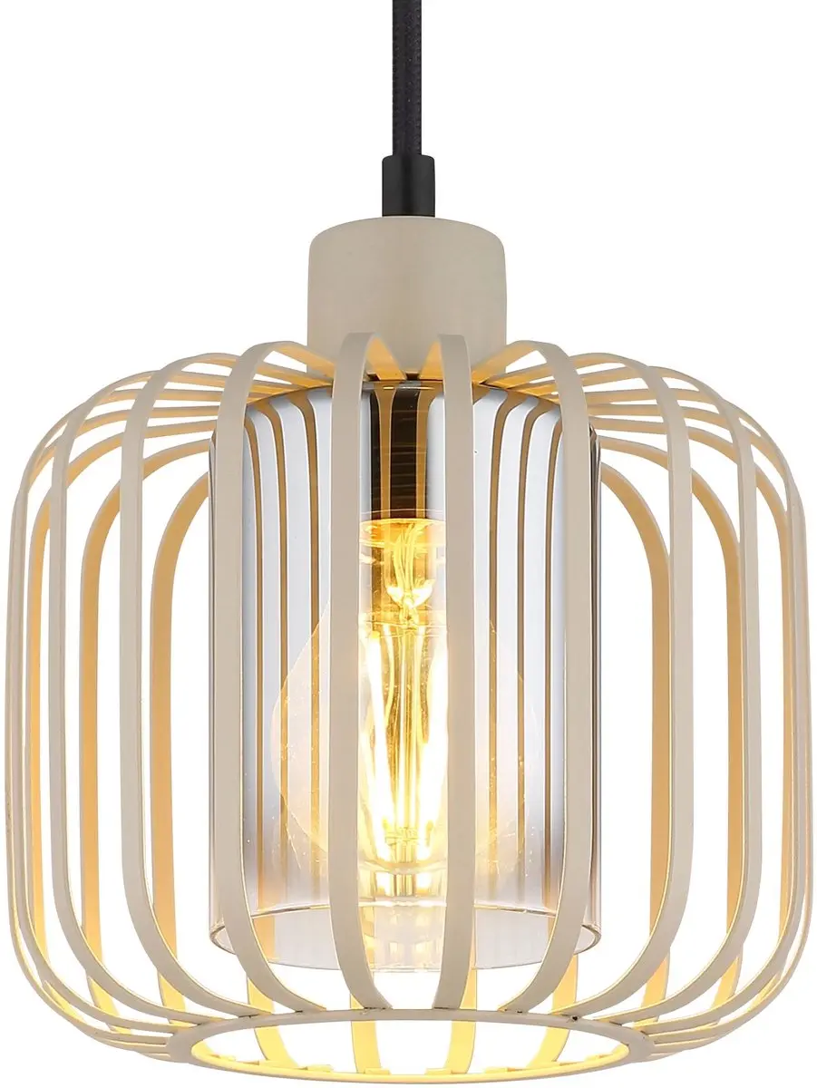 Globo Alfred Hanglamp - Ø18cm - E27 - Beige Metaal