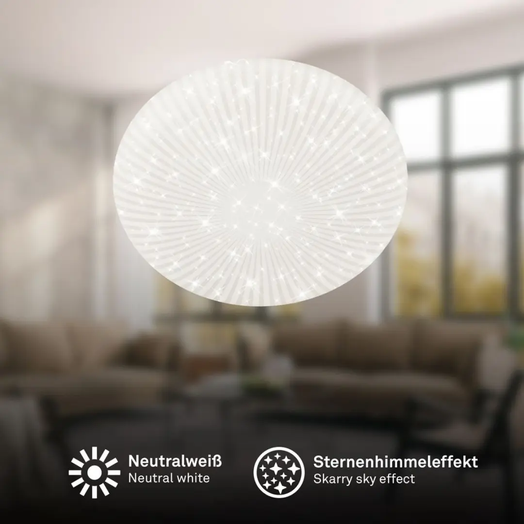 Briloner Nebo LED Plafondlamp Sterrenhemel - Ø27.8cm - Wit