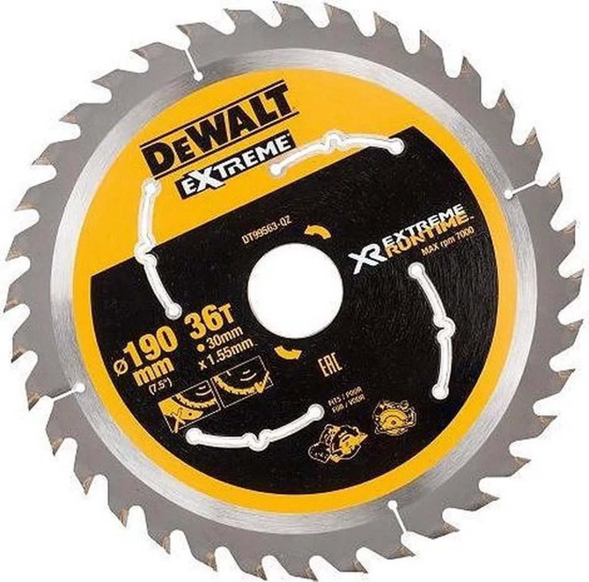 Black & Decker De walt cirkelzaagbladen 190mm 30mm 36t csb (Prijs per stuk)