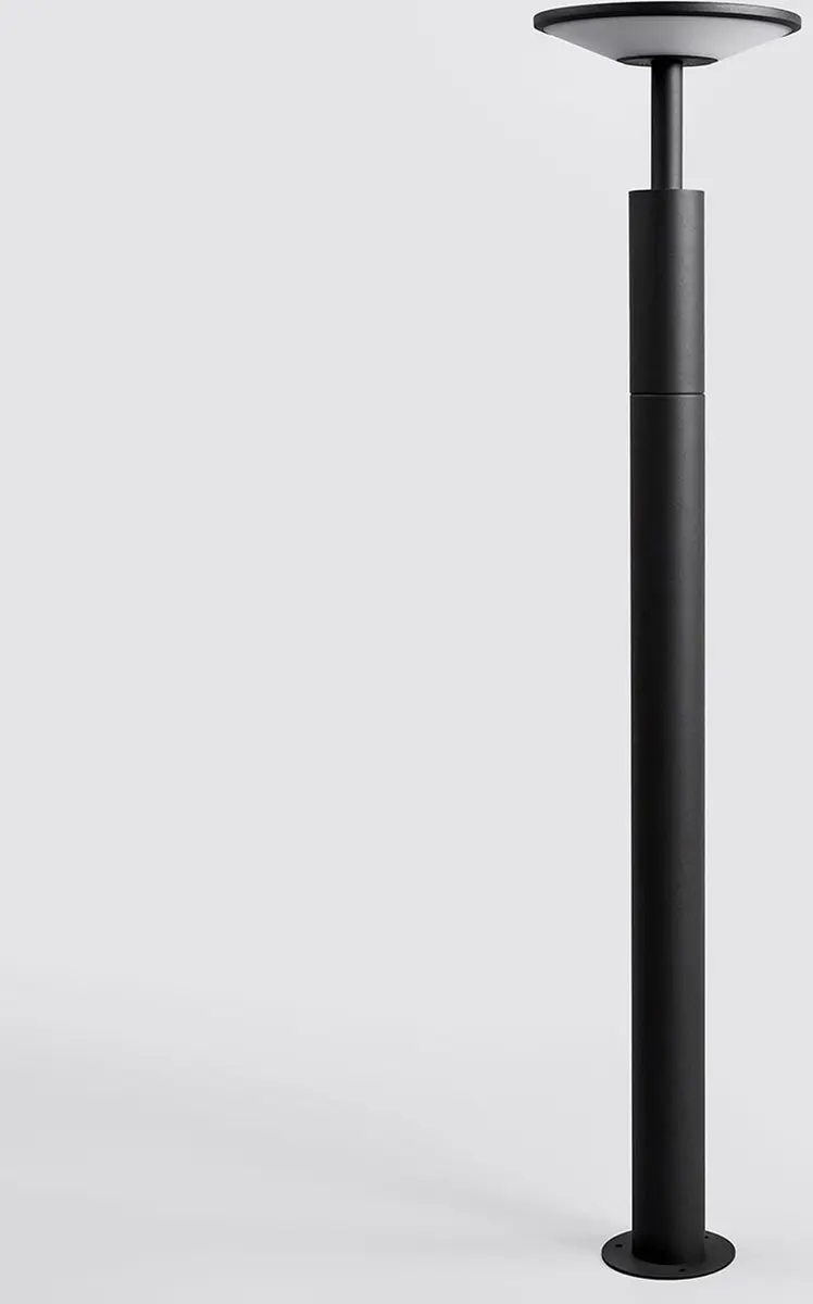 Lucande LED Buitenlamp 12W - Antraciet/Opaal