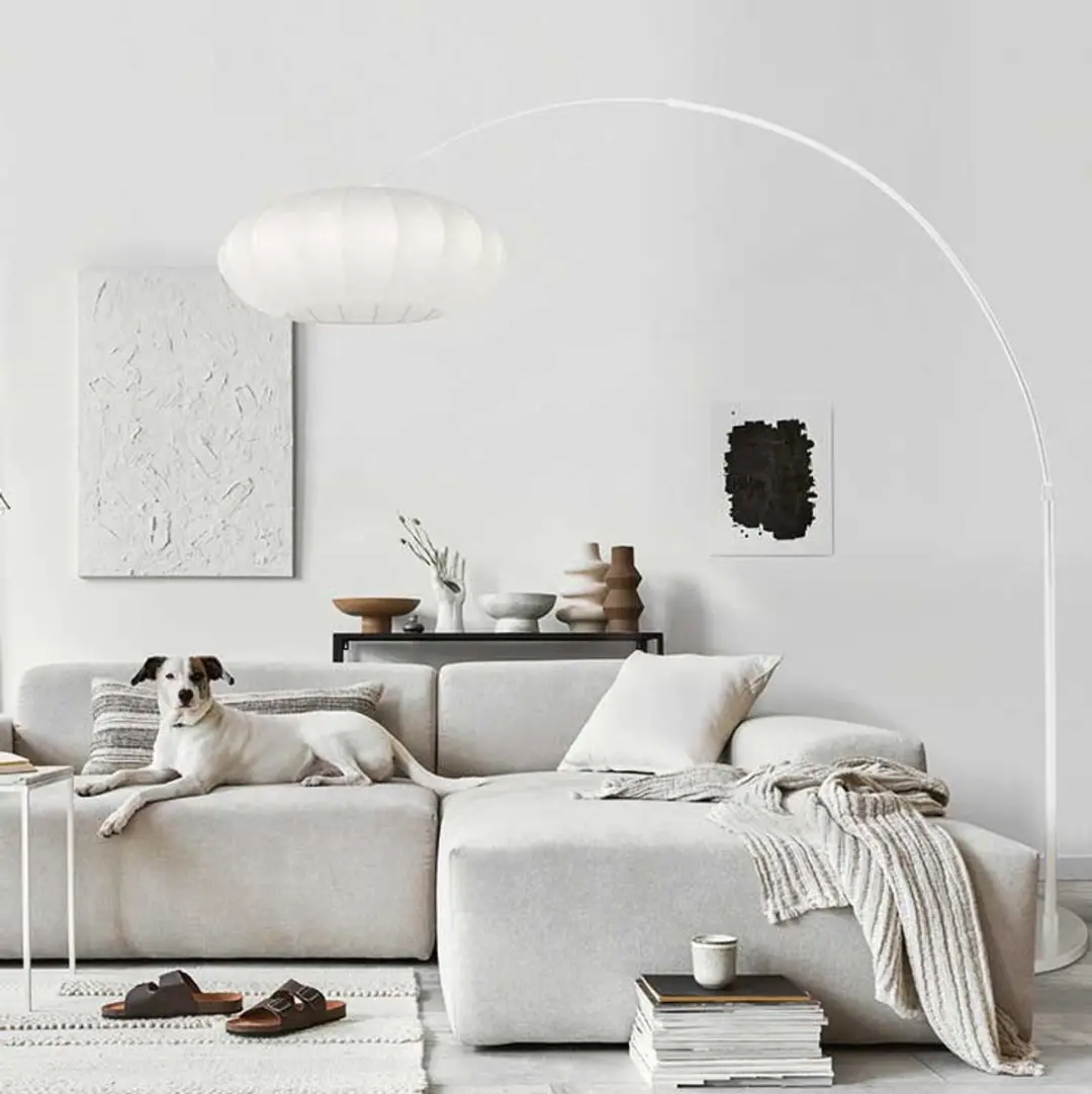 Steinhauer Luma-Nola 4185W Vloerlamp - 240cm - Wit - afbeelding 6 van 6