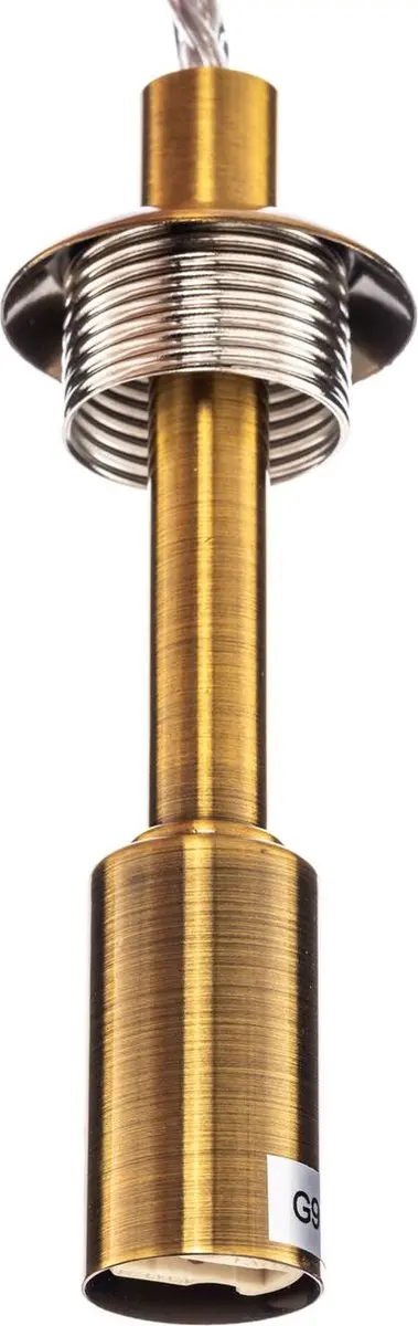 Lucande Hanglamp 5-Lichts Glas & Metaal G9 - Amber/Messing