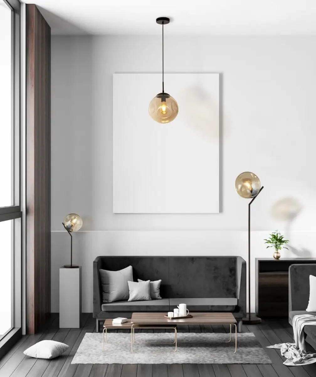 Searchlight PUNCH Pendel Hanglamp - Zwart