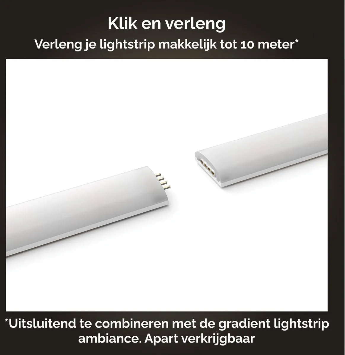Philips Hue Gradient Lightstrip 1m Uitbreiding - Wit