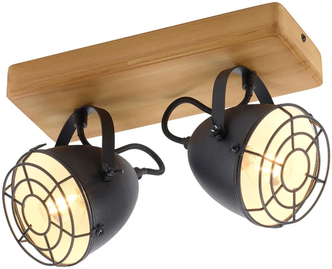 Just Light Plafondlamp 2-lichts Landhuis