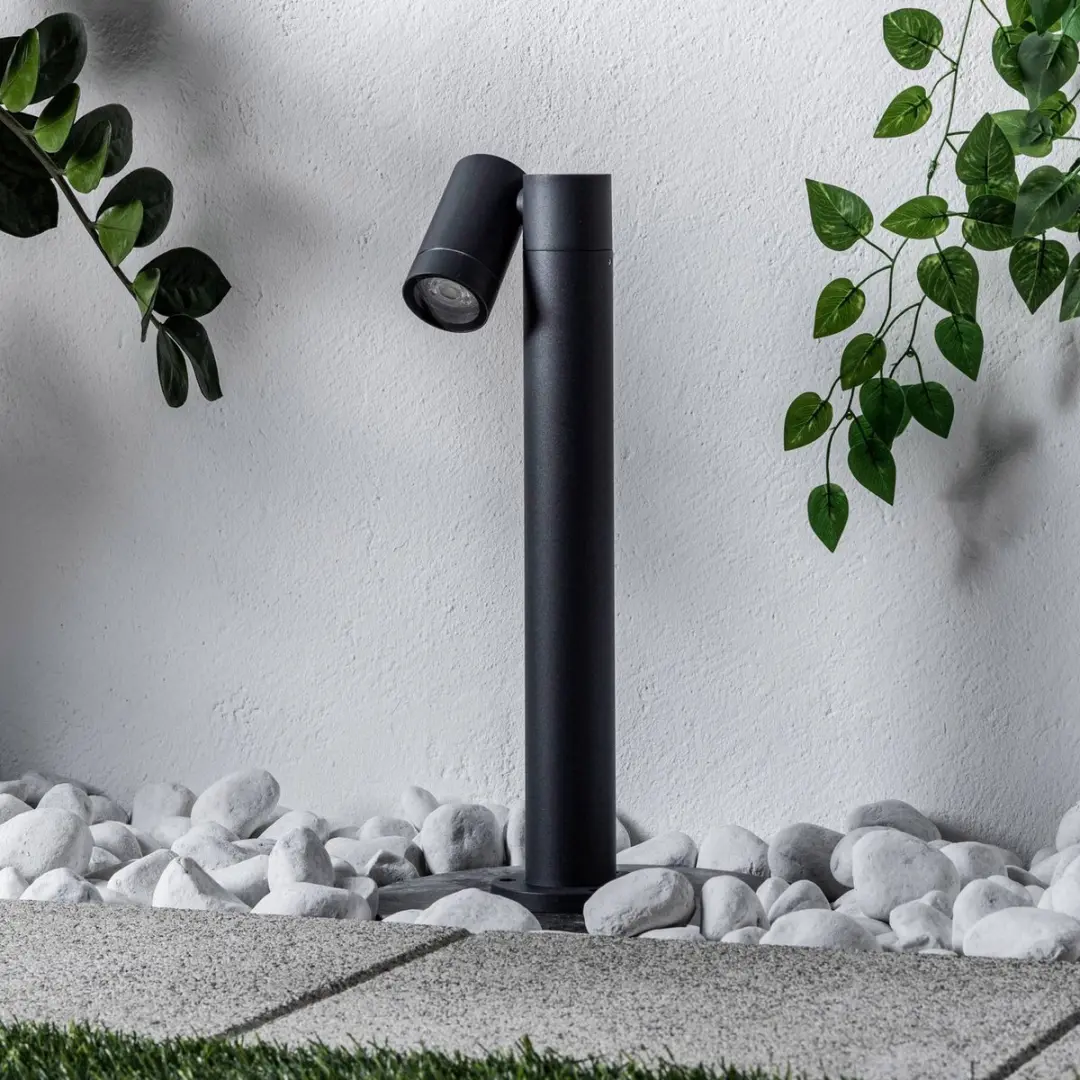 PRIOS Sokkellamp GU10 8W - Donkergrijs