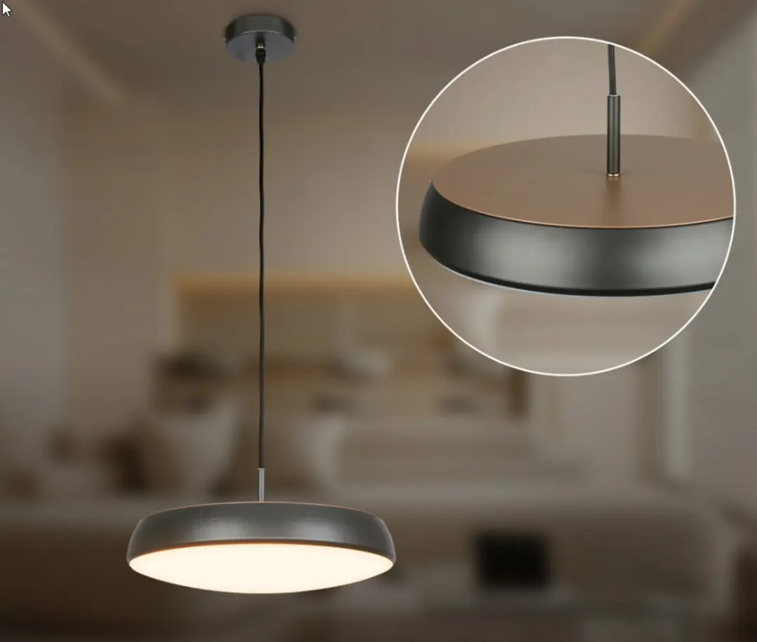 Briloner Nala LED Hanglamp - Ø35x120cm - Antraciet/Brons