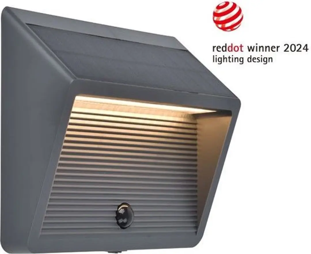 Lutec Linko Solar Wandlamp 11.5W - Antraciet