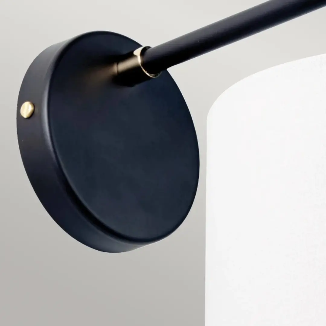 Elstead LED Wandlamp Balance E27 40W - Zwart/Polished Nickel