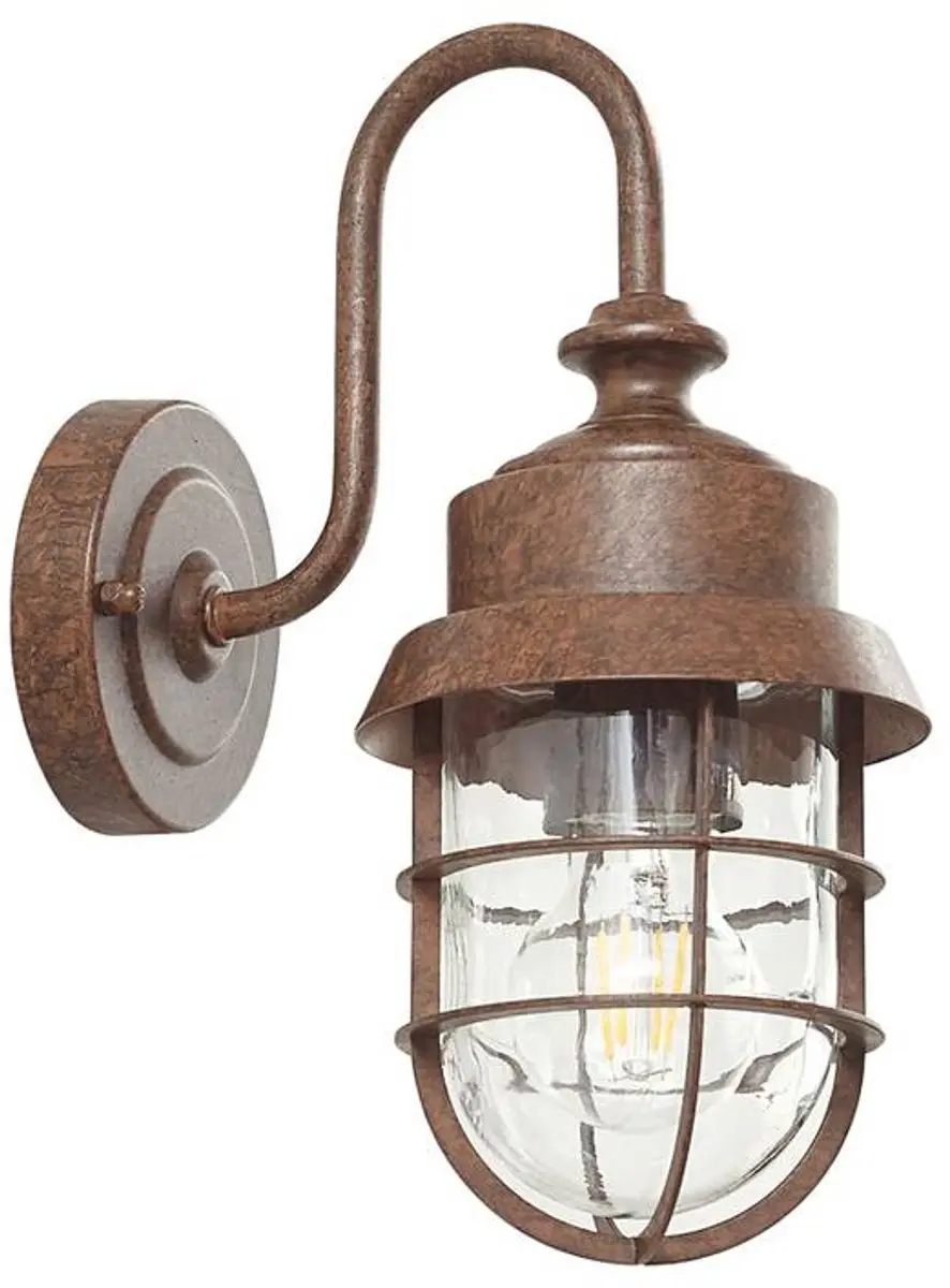 Lindby Wandlamp Buiten Roestkleurig Glas E27