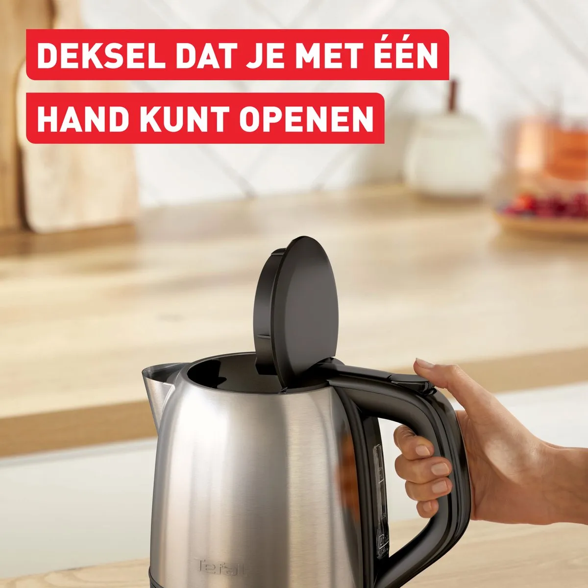 Tefal Subito KO5S2D Waterkoker 1L - 2400W - Zwart/RVS