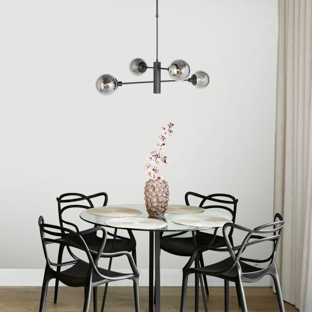 Steinhauer Constellation 3804ZW Hanglamp - 5 Lichtpunten - Zwart