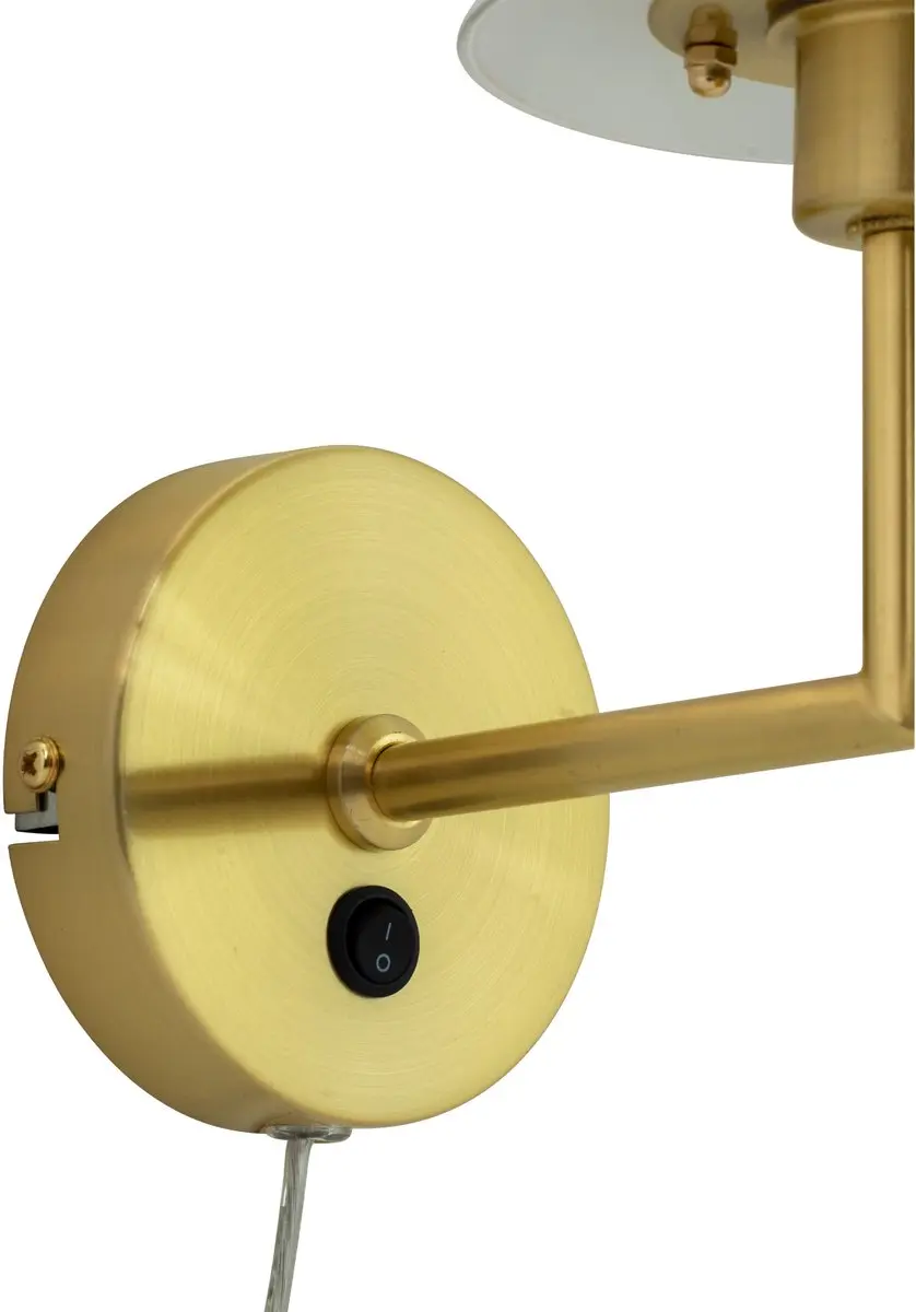 Dyberg Larsen DL20 Wandlamp - Messing Ø23cm - Opal