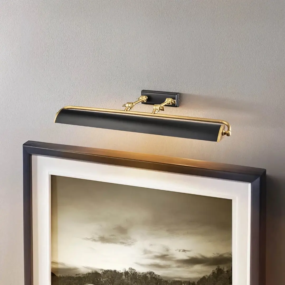 Elstead Winchfield LED Schilderijverlichting - 4x E14 40W - Dimbaar - Aged Brass & Matte Black