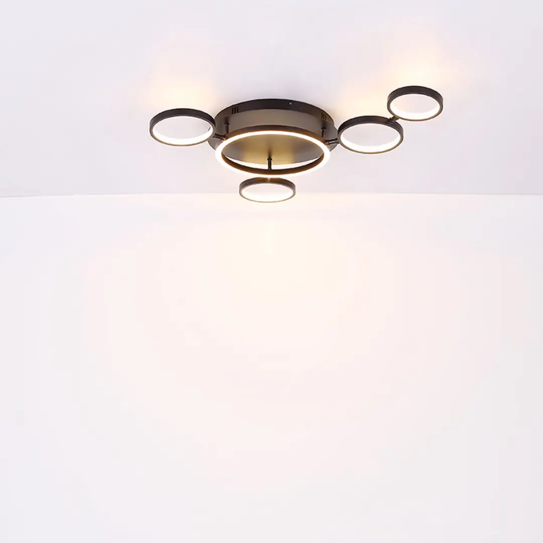 Globo LED Plafondlamp Eetkamer Ringvorm 23W 1080lm - Zwart - afbeelding 6 van 6