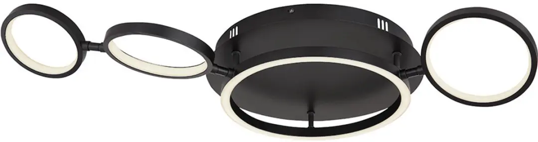 Globo LED Plafondlamp Eetkamer Ringvorm 23W 1080lm - Zwart