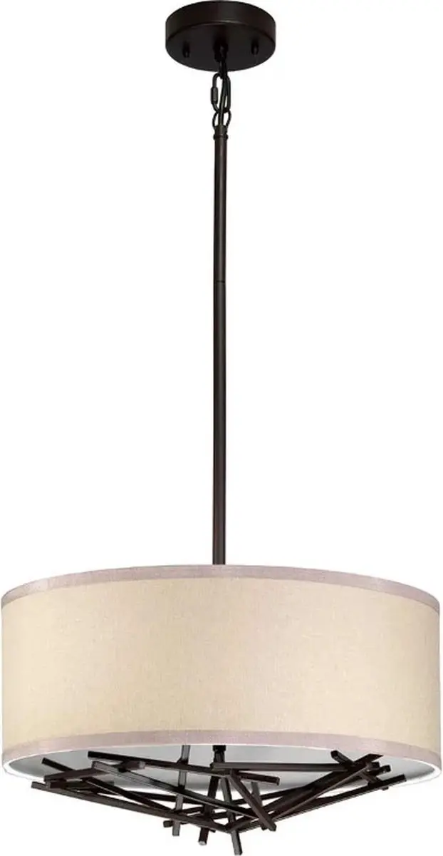 Elstead Lighting Taiko LED Hanglamp 3xE27 60W - Dimbaar - Ø40cm - afbeelding 6 van 6