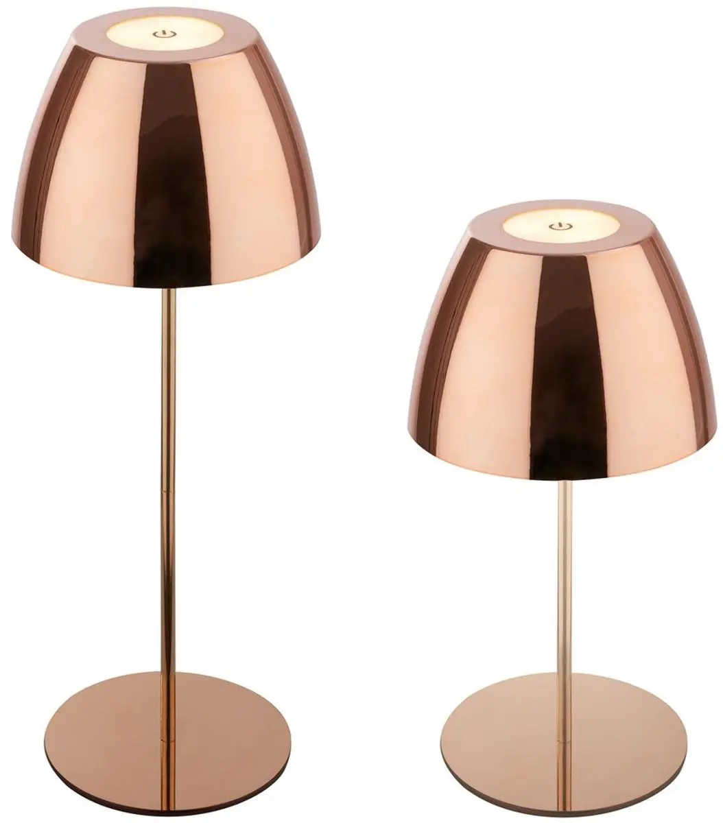 Briloner Serina 7522013 Snoerloze LED Tafellamp - Dimbaar Touch - IP44 - Koper