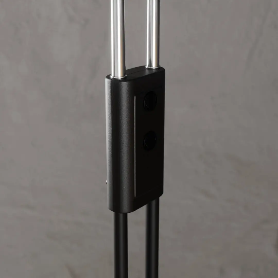Lucande Vloerlamp 2-licht Metaal H124cm - Zwart/Goud