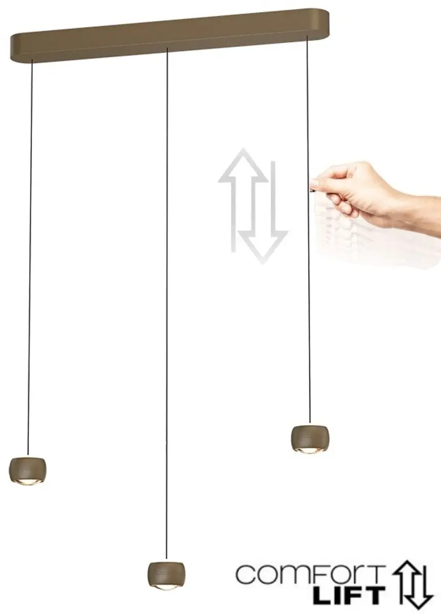 Freelight Cosmo 3 Hanglamp 90cm - Brons Goud